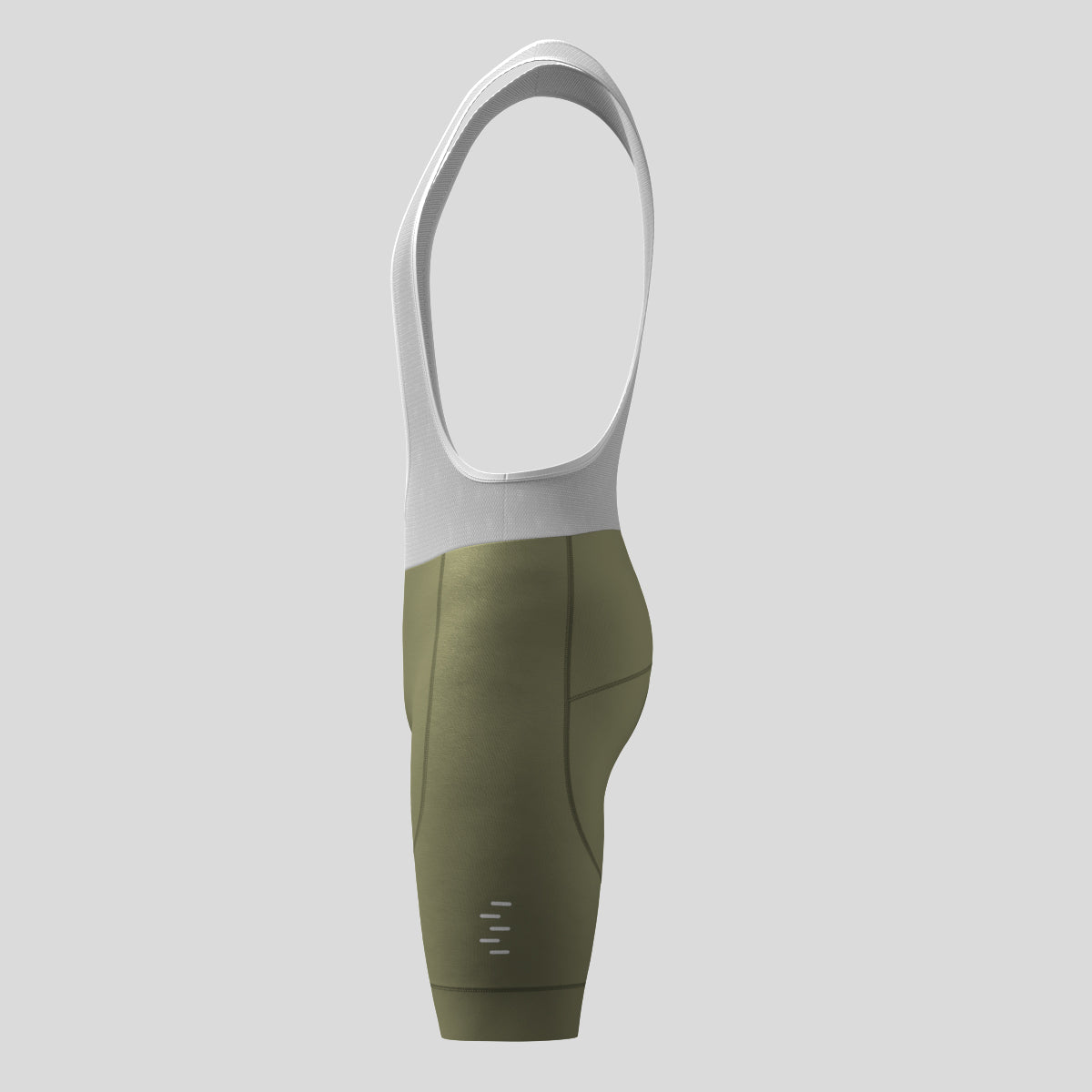 Minimal Solid Men's Bib Shorts - Olive