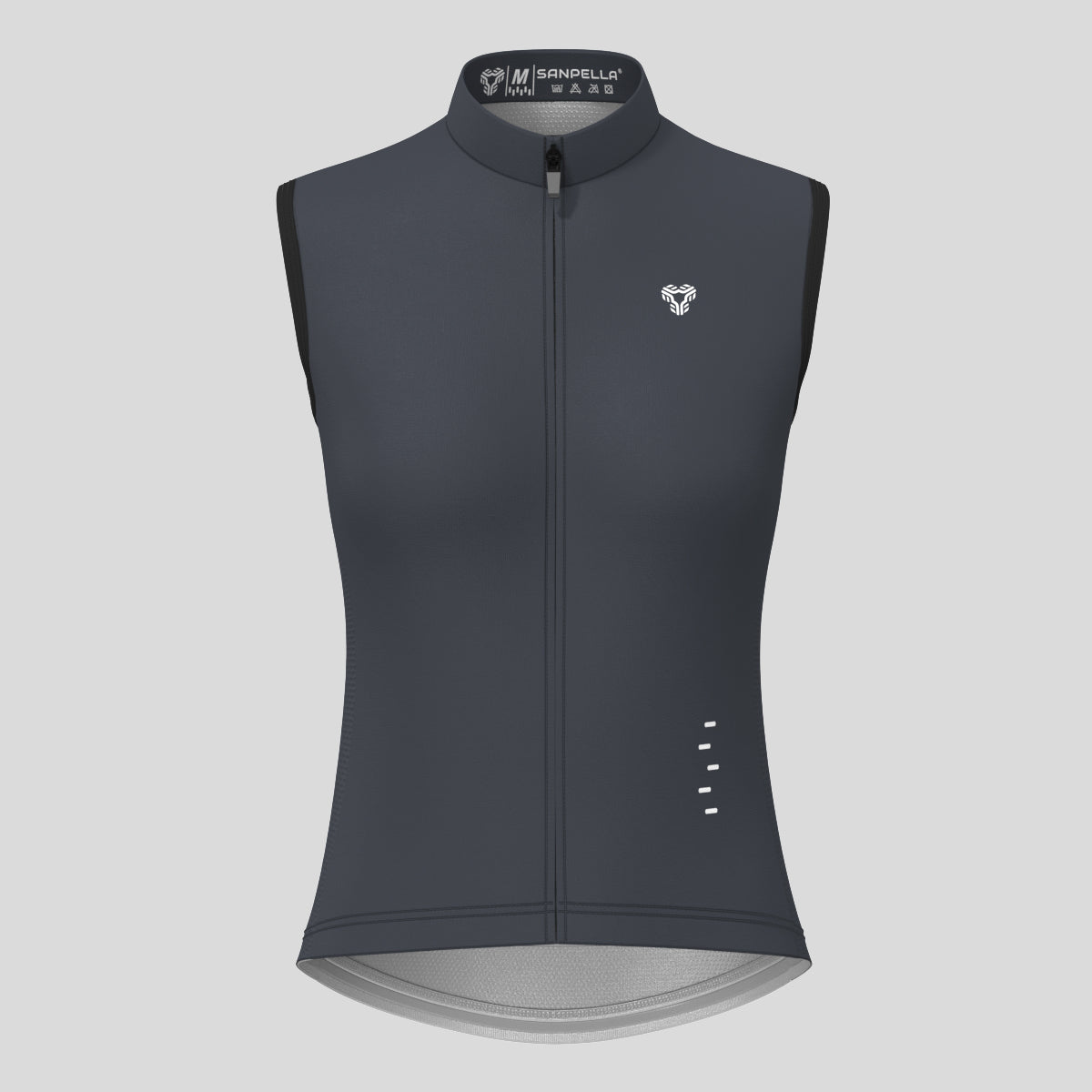 Women's Minimal Solid Sleeveless Cycling Jersey - Graphite