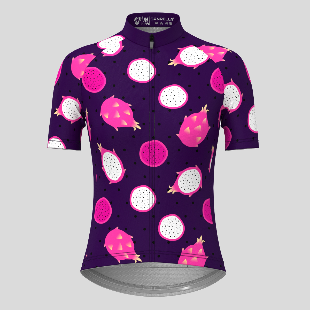 Pitaya Print Women's Cycling Jersey - Purple