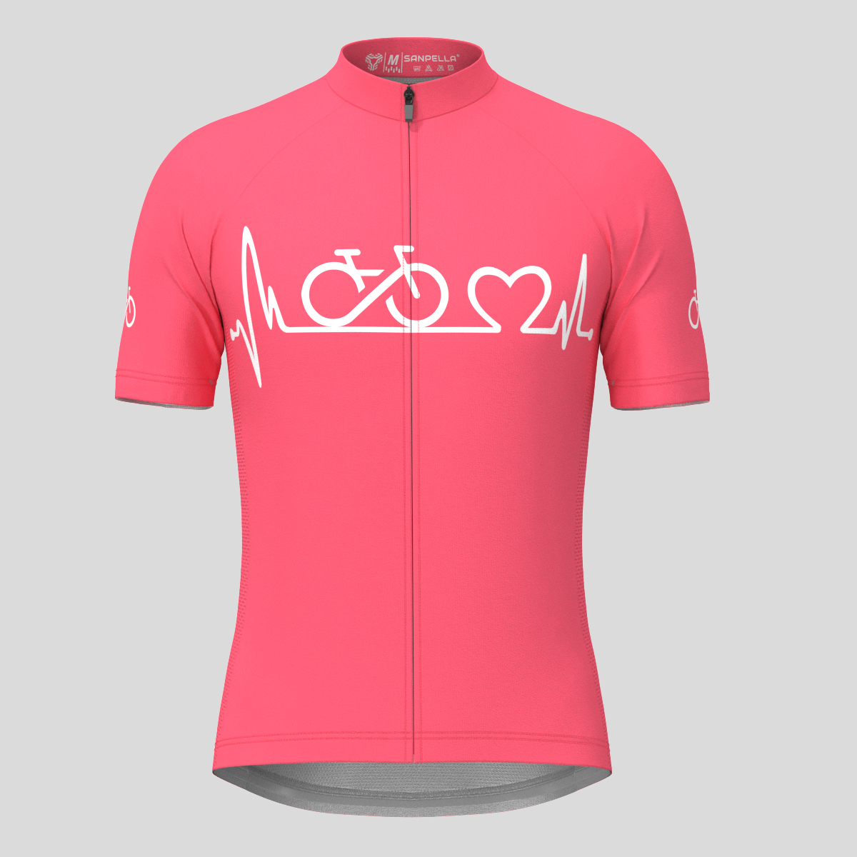 Bike Heartbeat Men's Cycling Jersey - Pink
