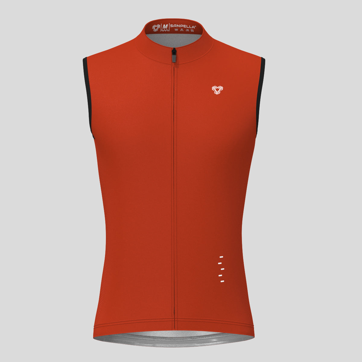 Men's Minimal Solid Sleeveless Cycling Jersey - Brick
