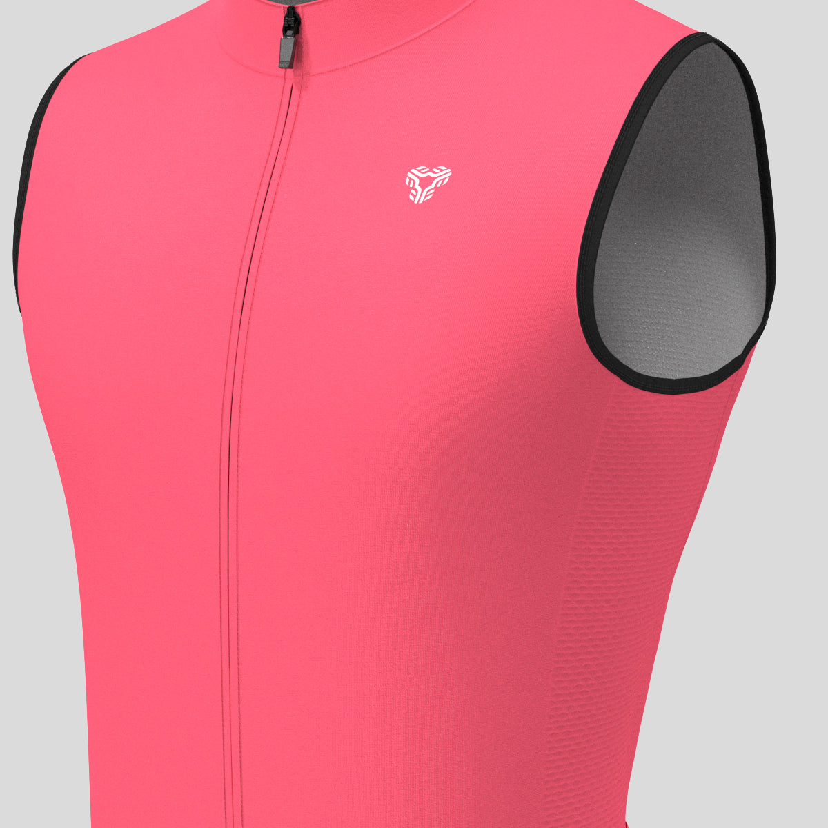 Men's Minimal Solid Sleeveless Cycling Jersey - Pink