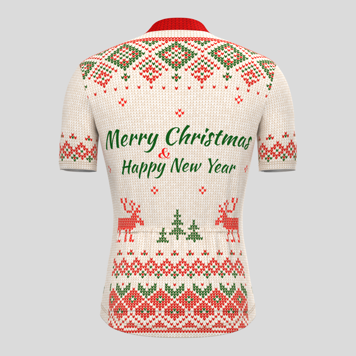 Ugly Sweater Merry Christmas Men's Cycling Jersey - Beige