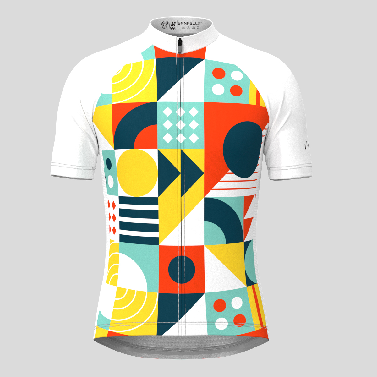 Abstract Geometric Men's Cycling Jersey - Green