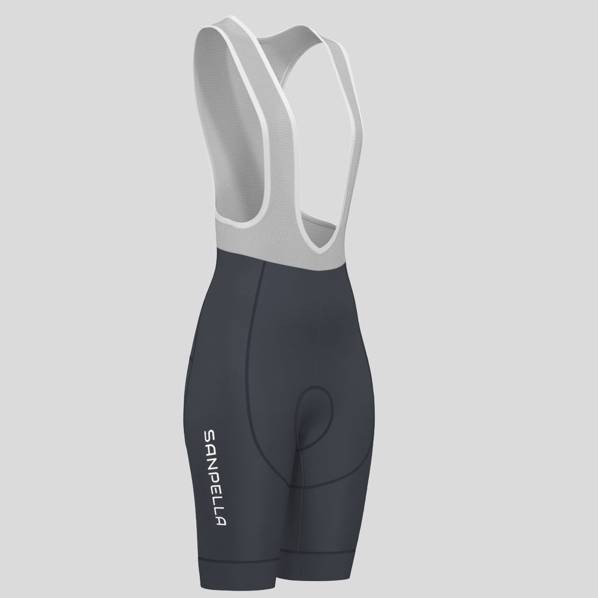 Minimal Solid Women's Bib Shorts - Graphite