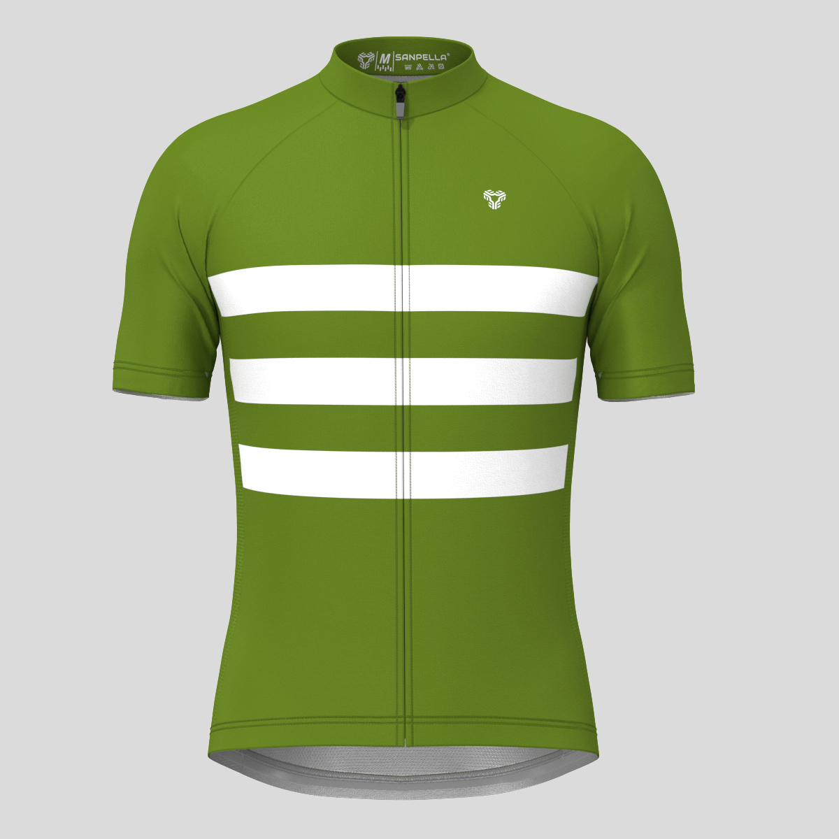 Men's Classic Stripes Cycling Jersey - Forest