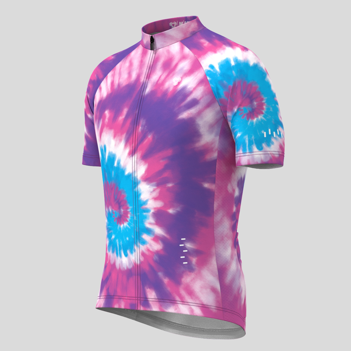 Men's Tie Dye Cycling Jersey Purple/Blue Sanpella.cc