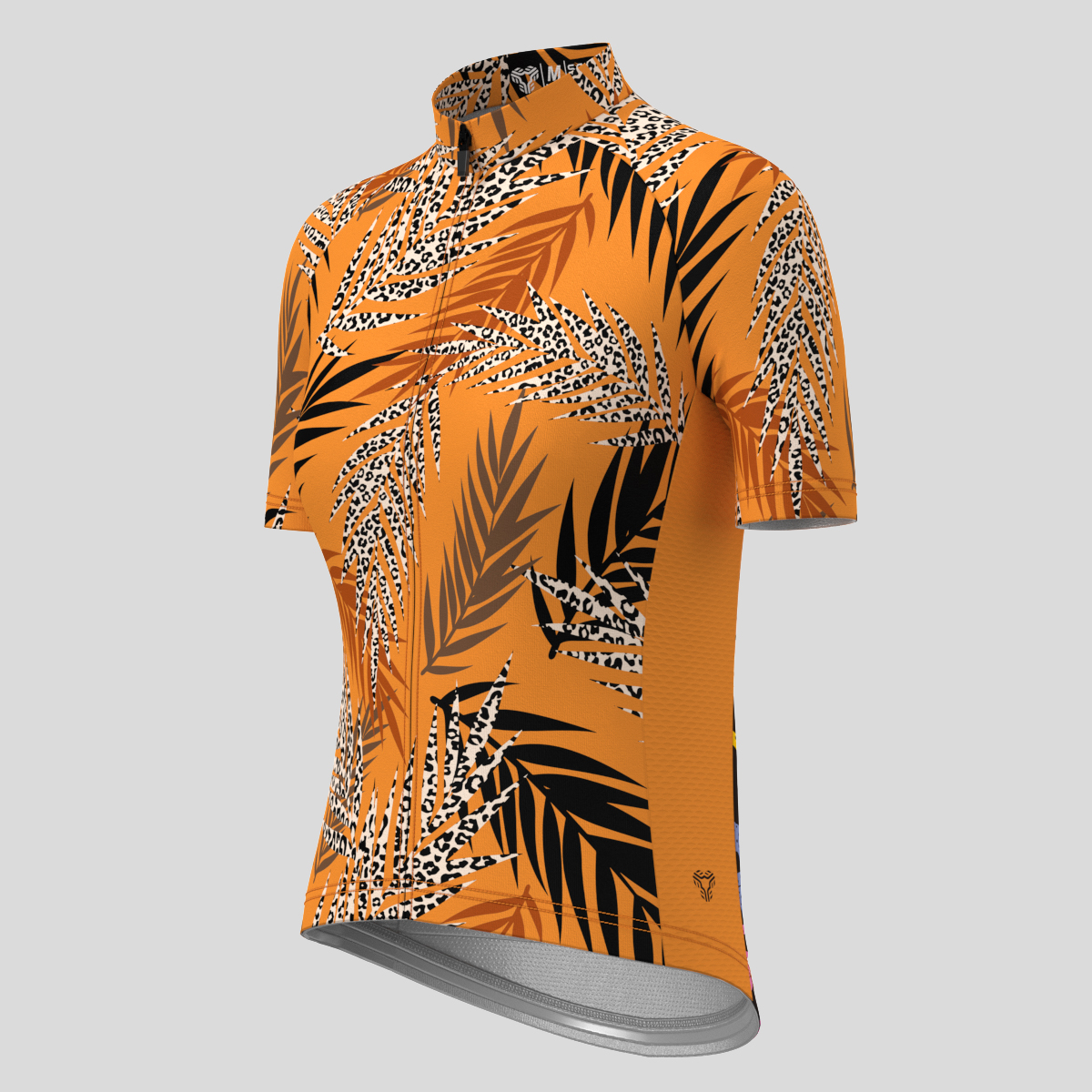 Tropical Exotic Leaves Leopard Women's Cycling Jersey Sanpella.cc