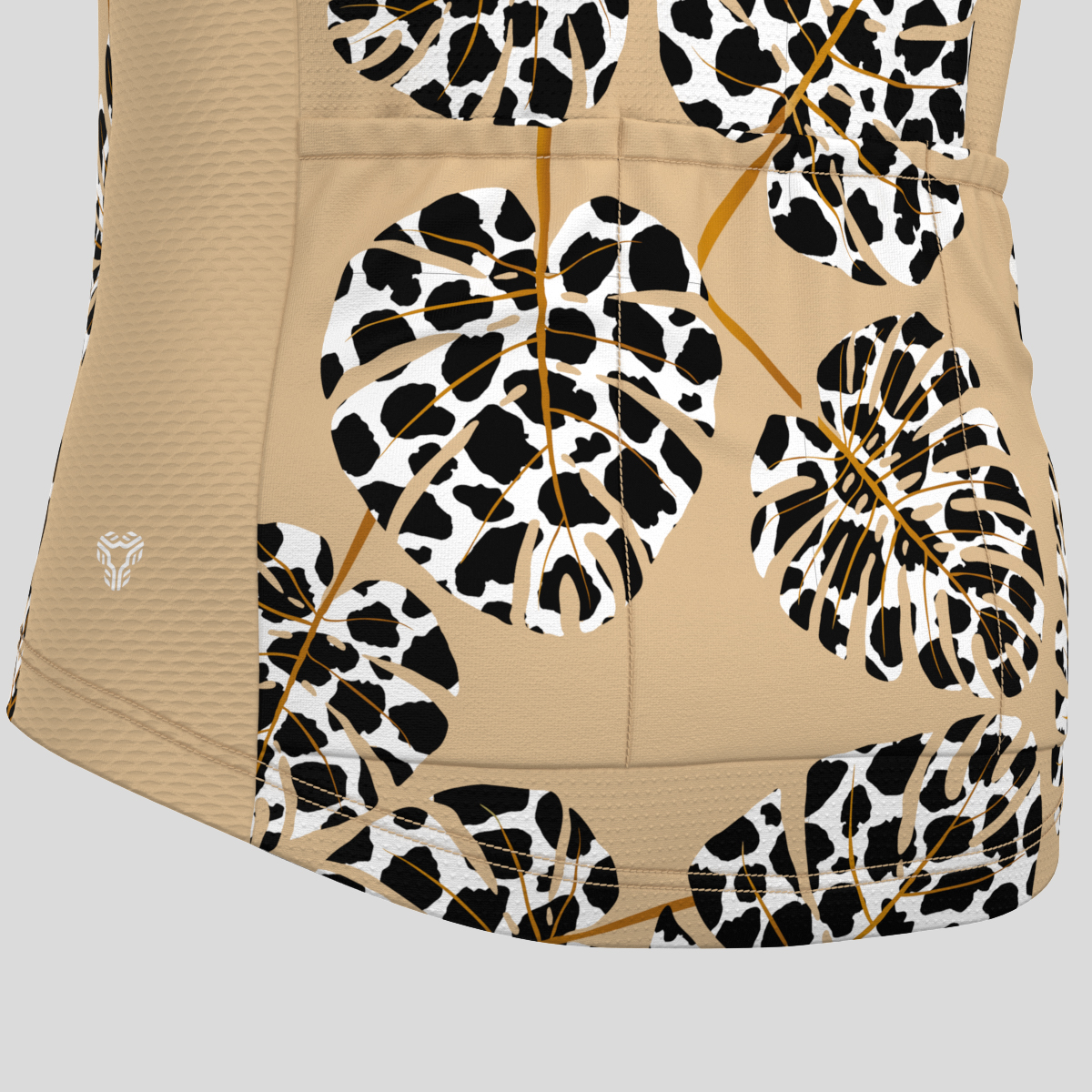 Leopard Pattern Turtle Leaf Men's Cycling Jersey