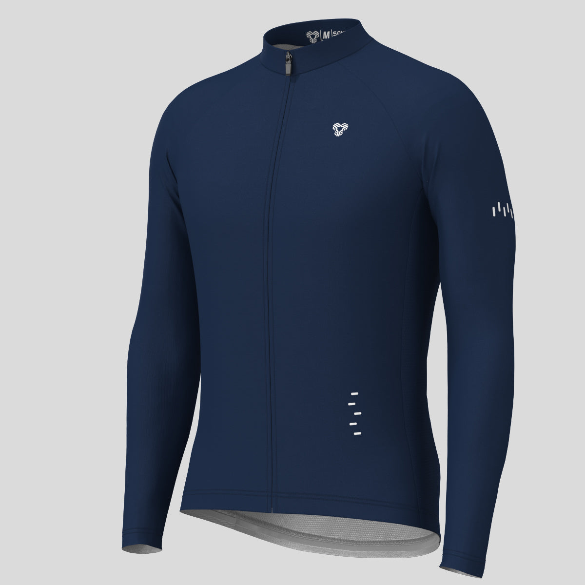 Men's Minimal Solid LS Cycling Jersey - Navy