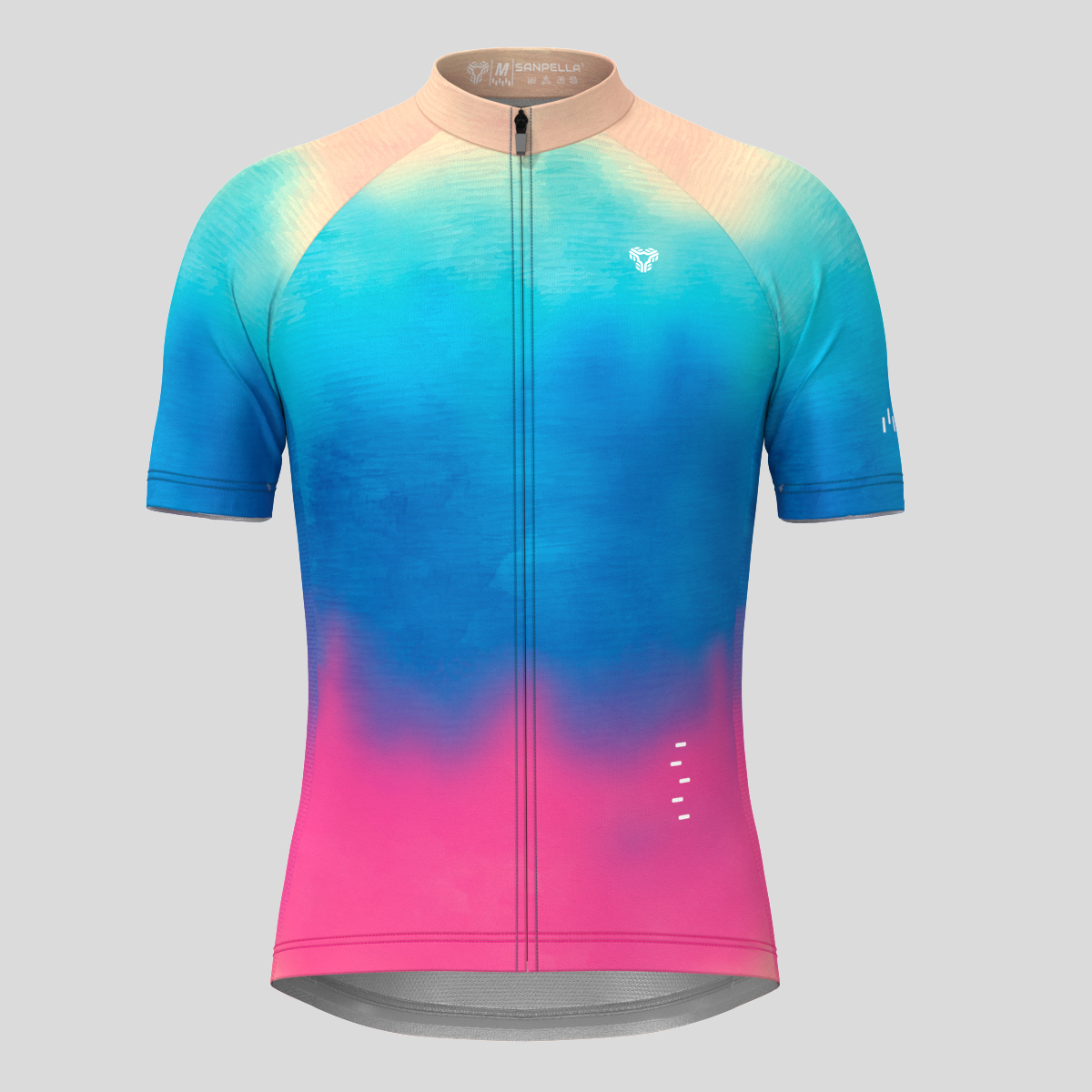 Men's Tie Dye Fade Cycling Jersey - Coral Reef