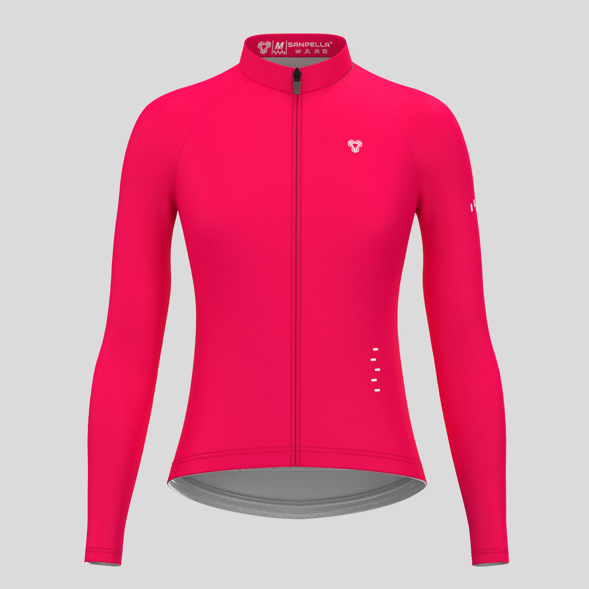 Women's Minimal Solid LS Cycling Jersey - Jester Red