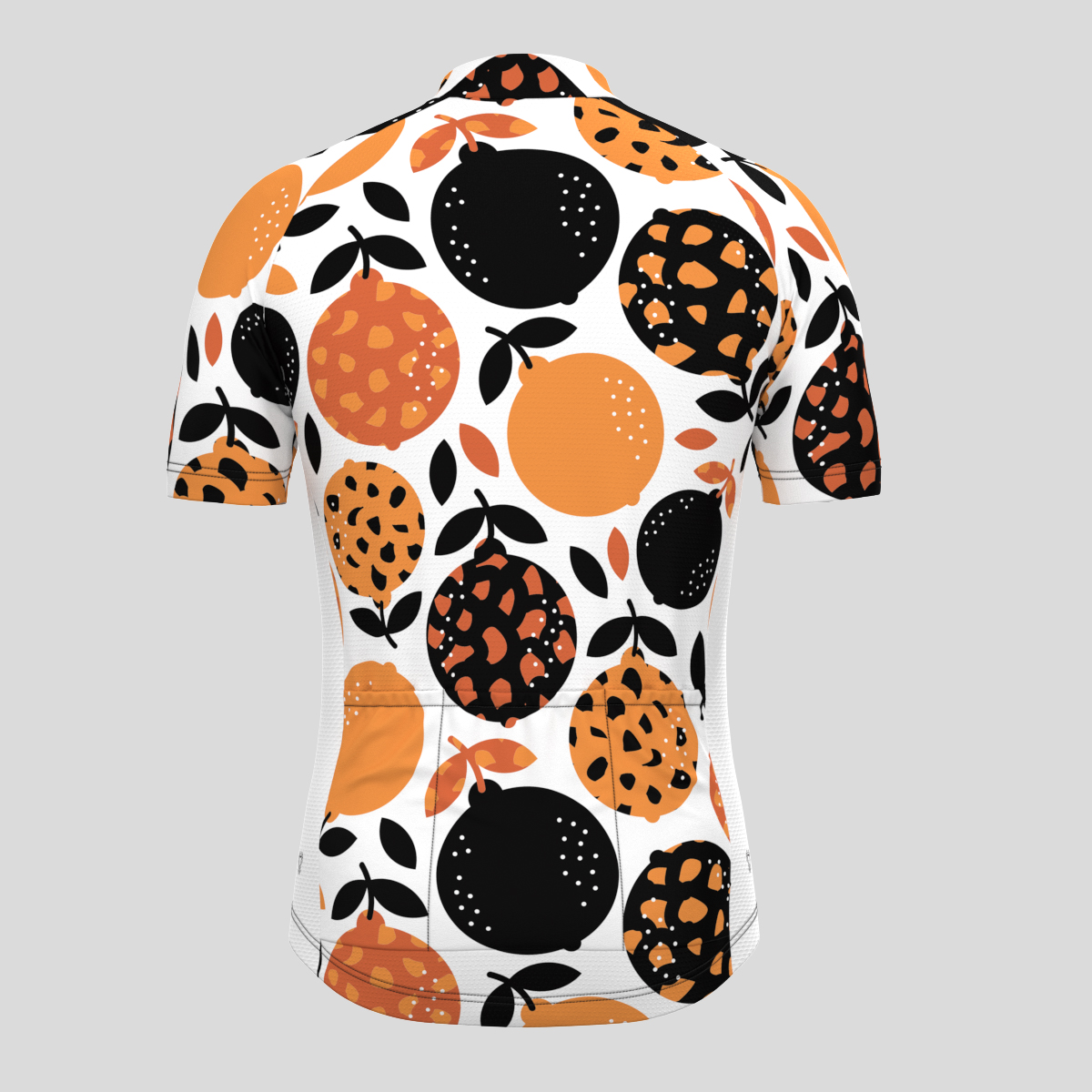 Hand Drawn Orange textures Men's Cycling Jersey - Orange