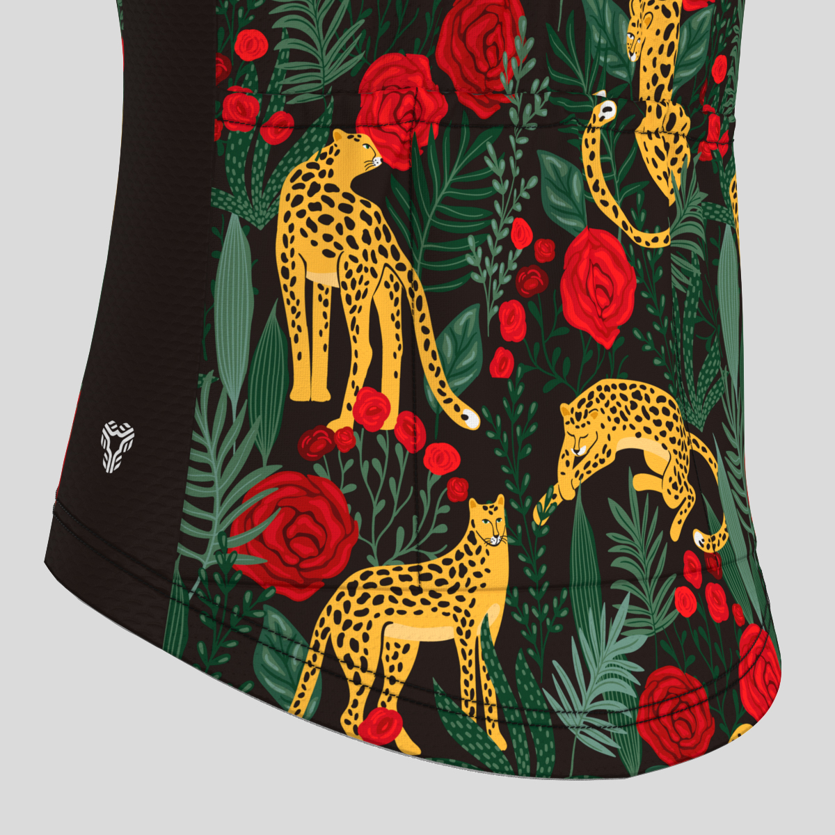 Leopards Tropical Leaves Roses Women's Cycling Jersey