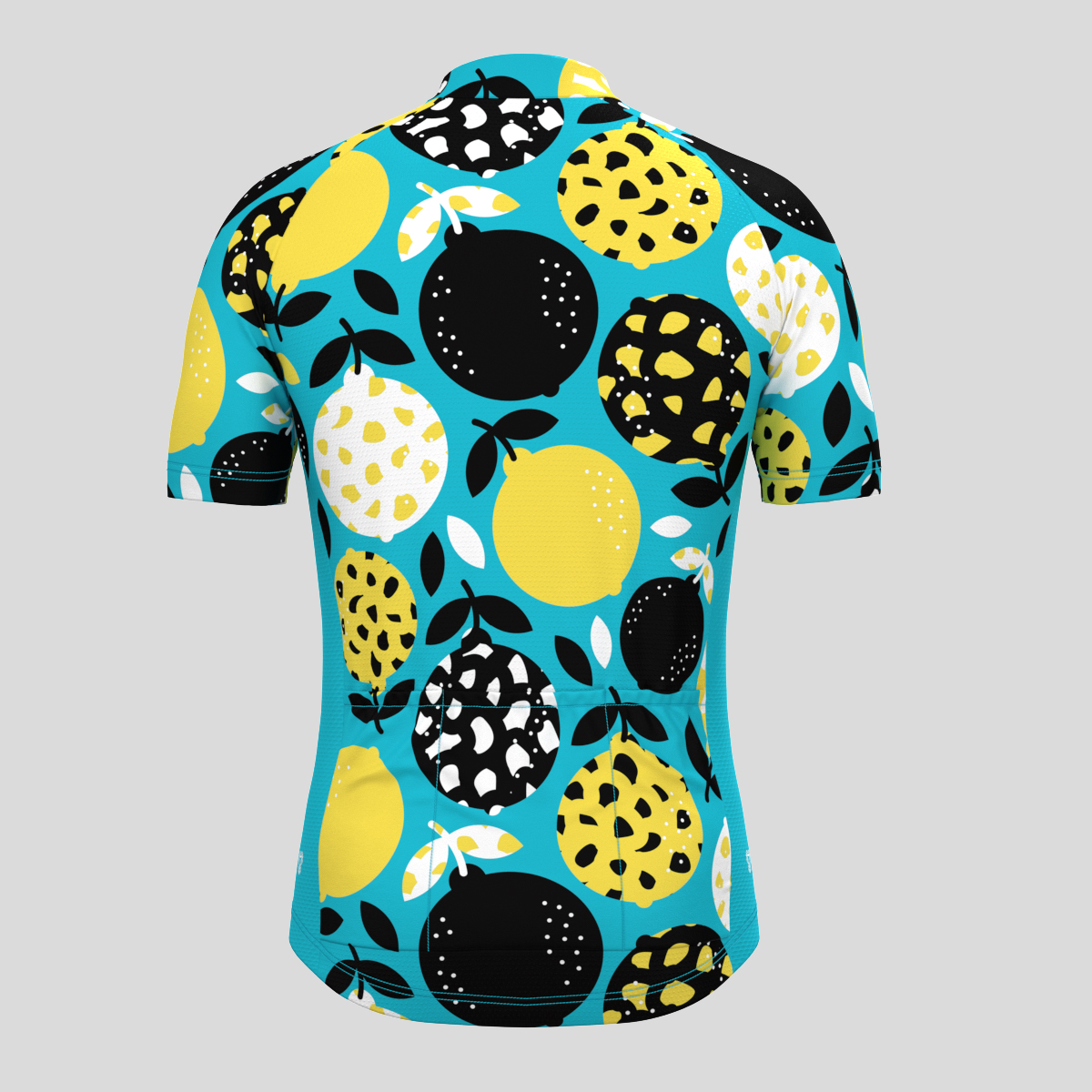 Hand Drawn Orange textures Men's Cycling Jersey - Blue