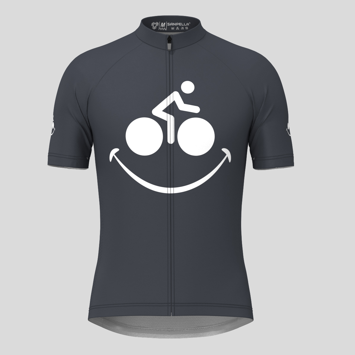 Bike Smile Men's Cycling Jersey - Graphite