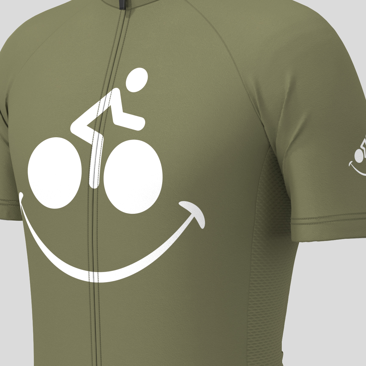Bike Smile Men's Cycling Jersey - Olive