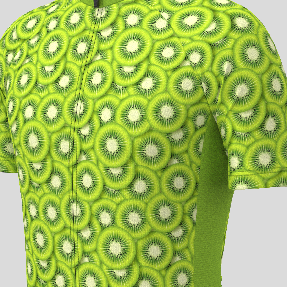 Sliced Kiwi Print Men's Cycling Jersey