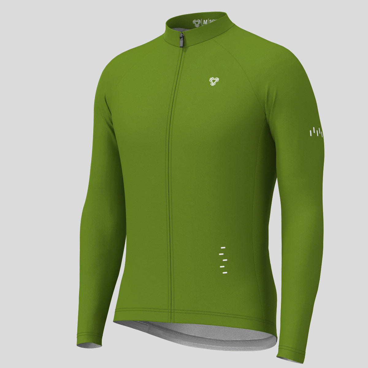 Men's Minimal Solid LS Cycling Jersey - Forest
