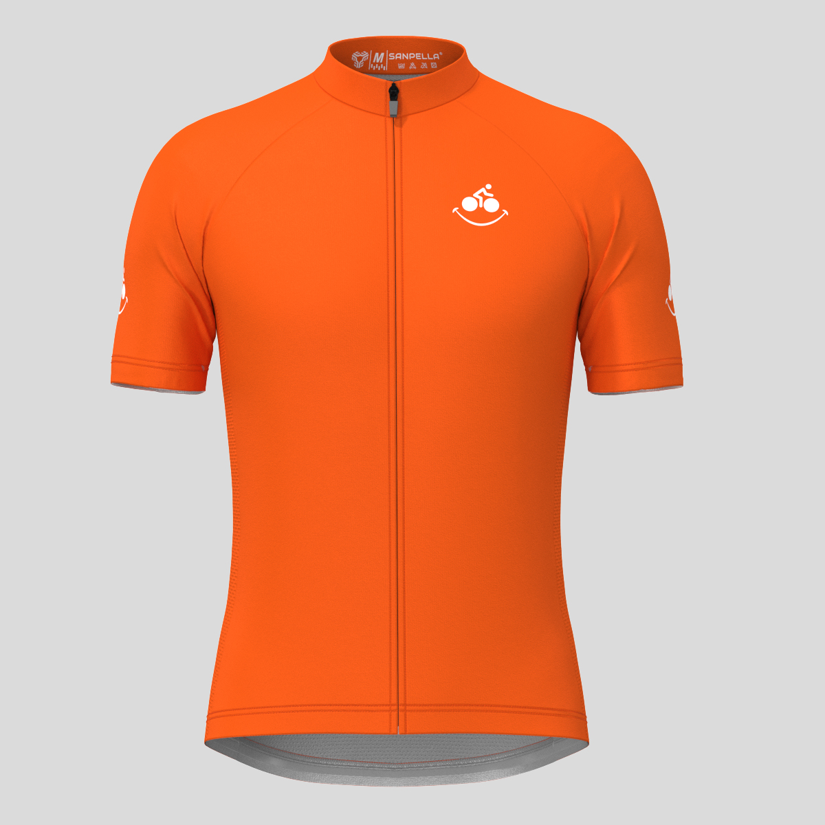 Men's Bike Smile Cycling Jersey - Tangerine