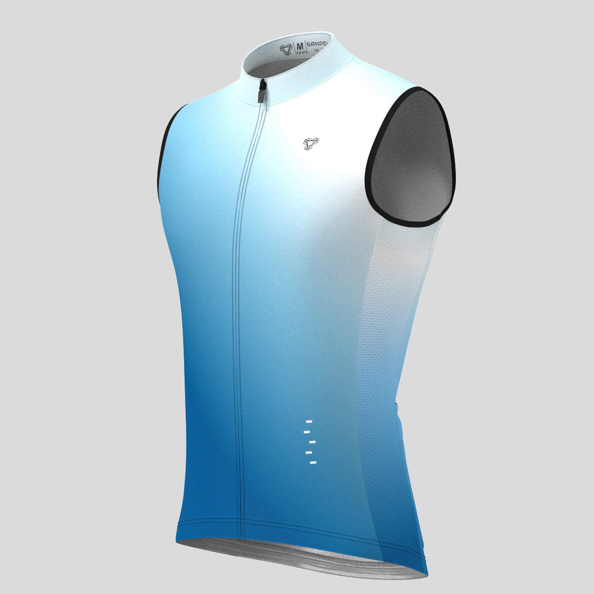 Men's Minimal Fade Sleeveless Cycling Jersey - Flow Aqua