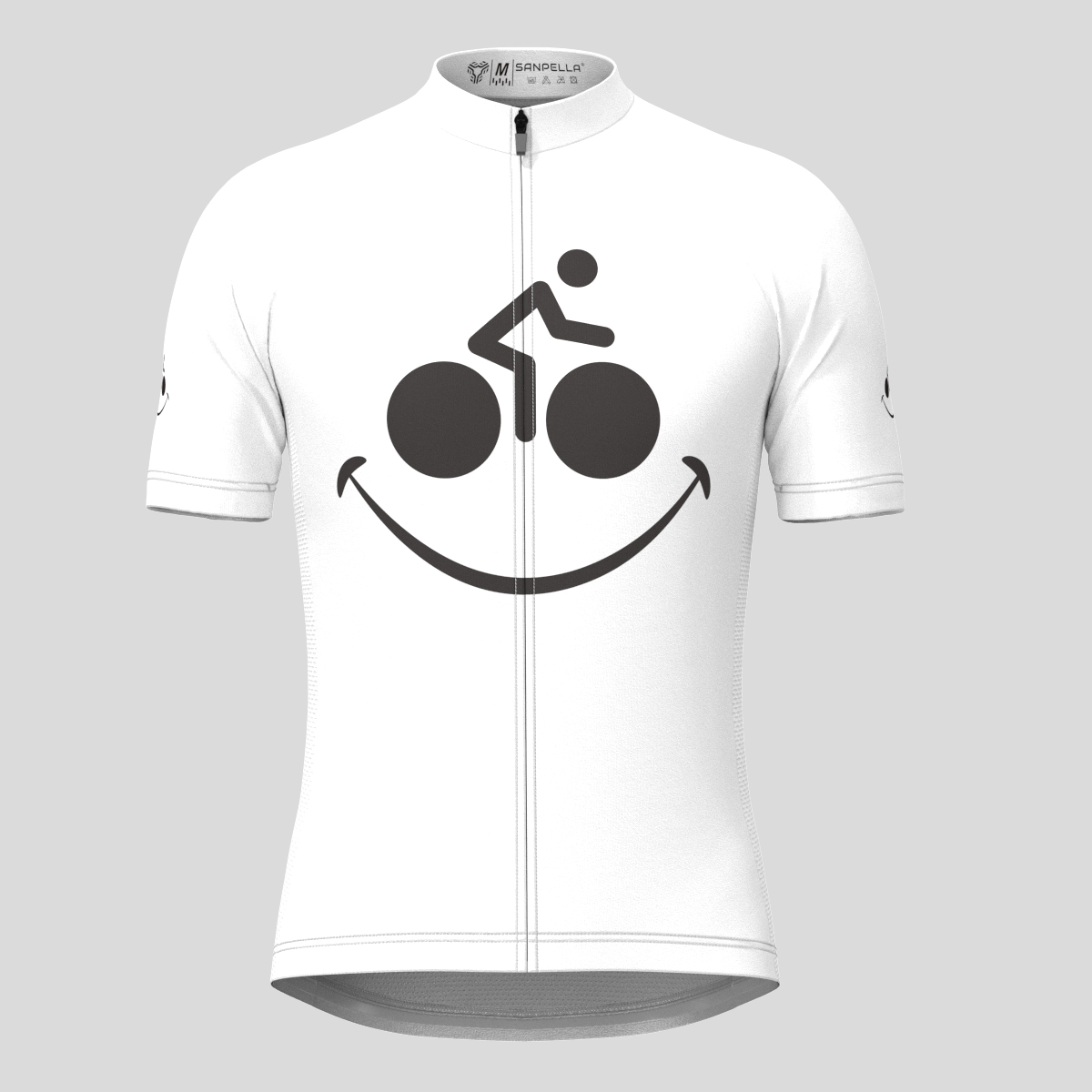 Bike Smile Men's Cycling Jersey - White