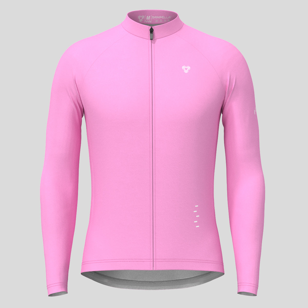 Men's Minimal Solid LS Cycling Jersey - Neo Pink