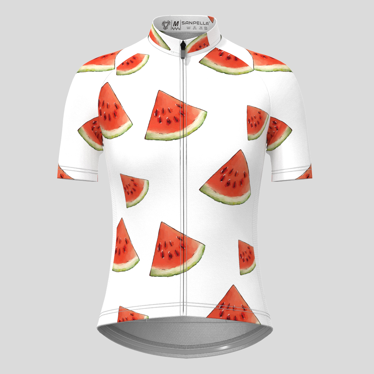 Women's Juicy Summer Watermelon Cycling Jersey - White