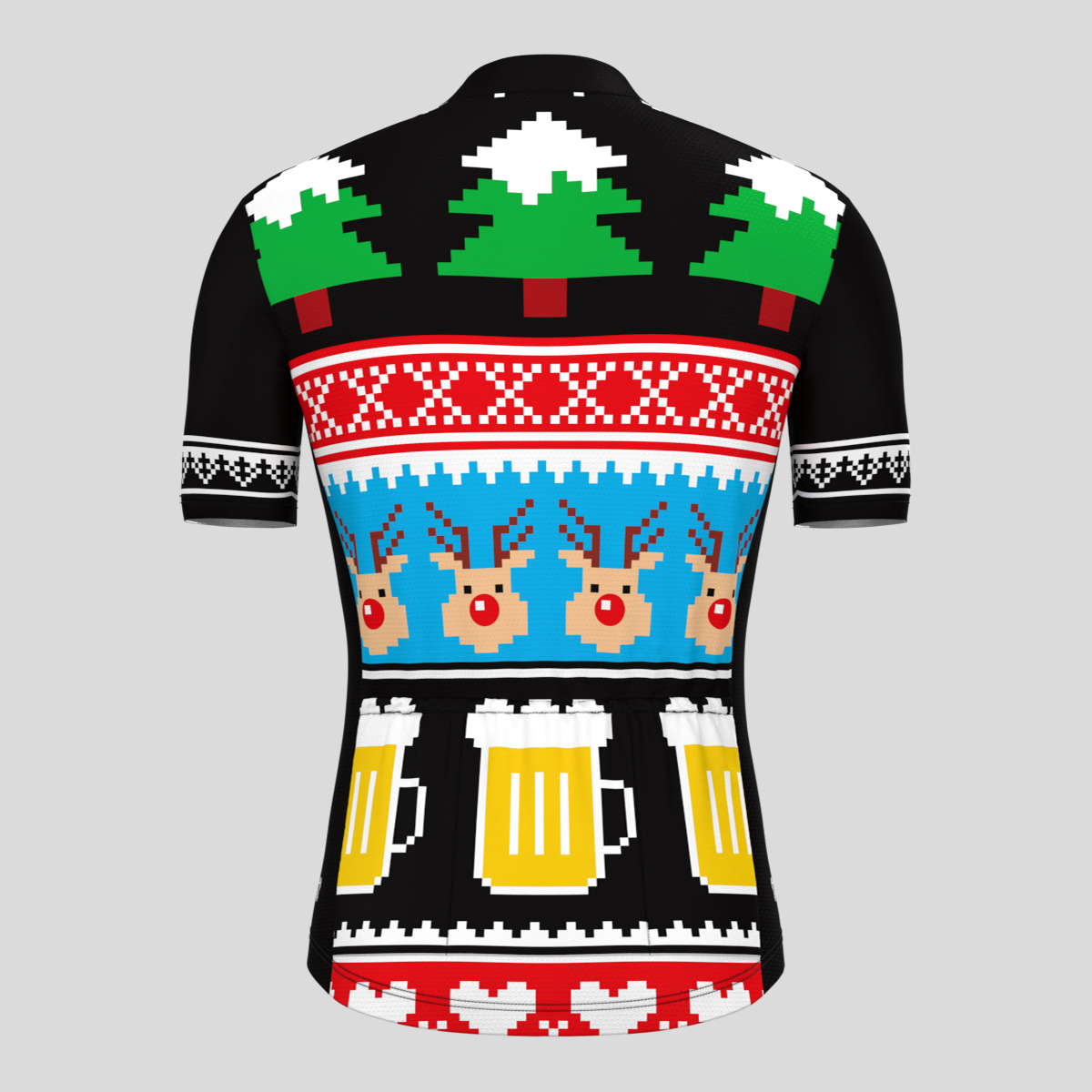 Ugly Sweater Beer Reindeer Men's Cycling Jersey
