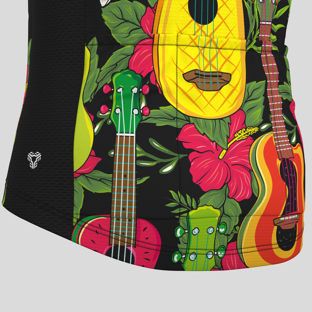 Colorful Hawaiian Fruity Ukulele Men's Cycling Jersey