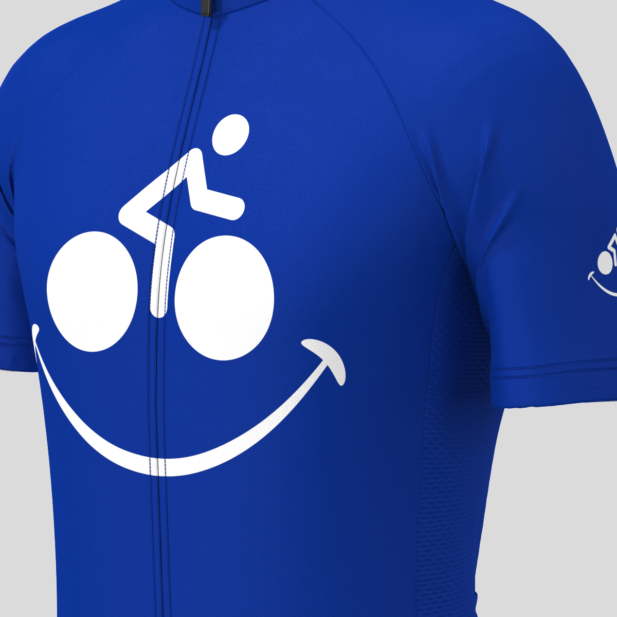 Bike Smile Men's Cycling Jersey - Racing Blue