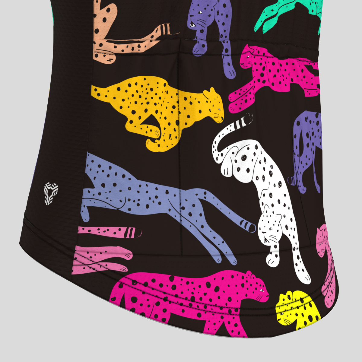 Multicolor Leopard Print Women's Cycling Jersey