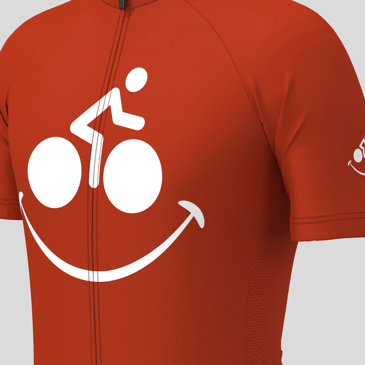 Bike Smile Men's Cycling Jersey - Brick