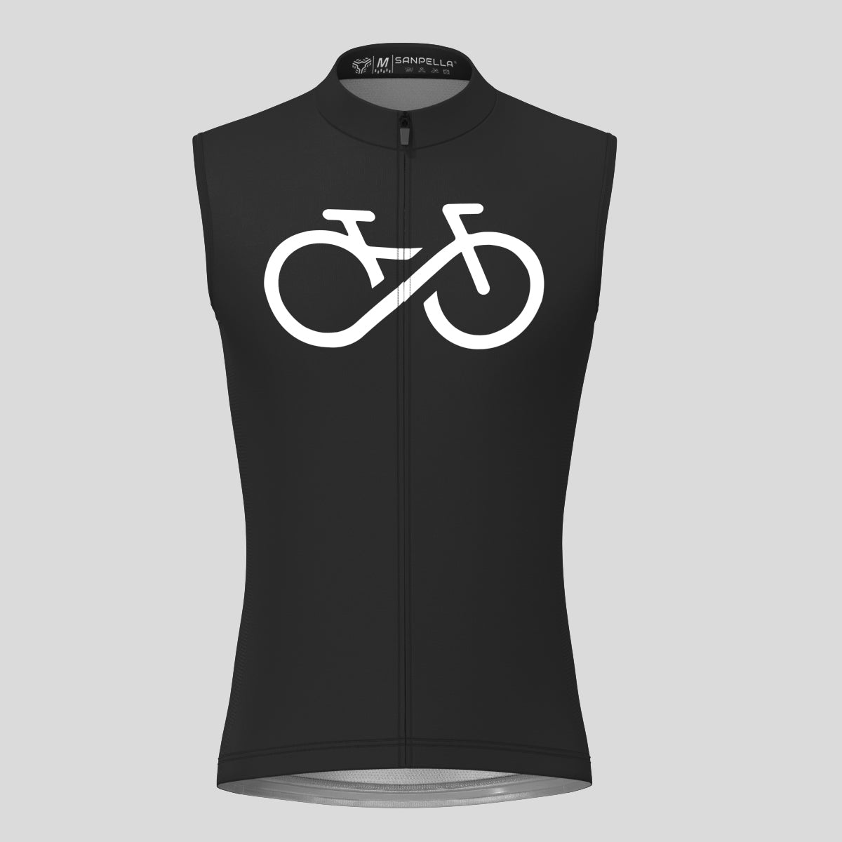 Men's Bike Forever Sleeveless Cycling Jersey - Black