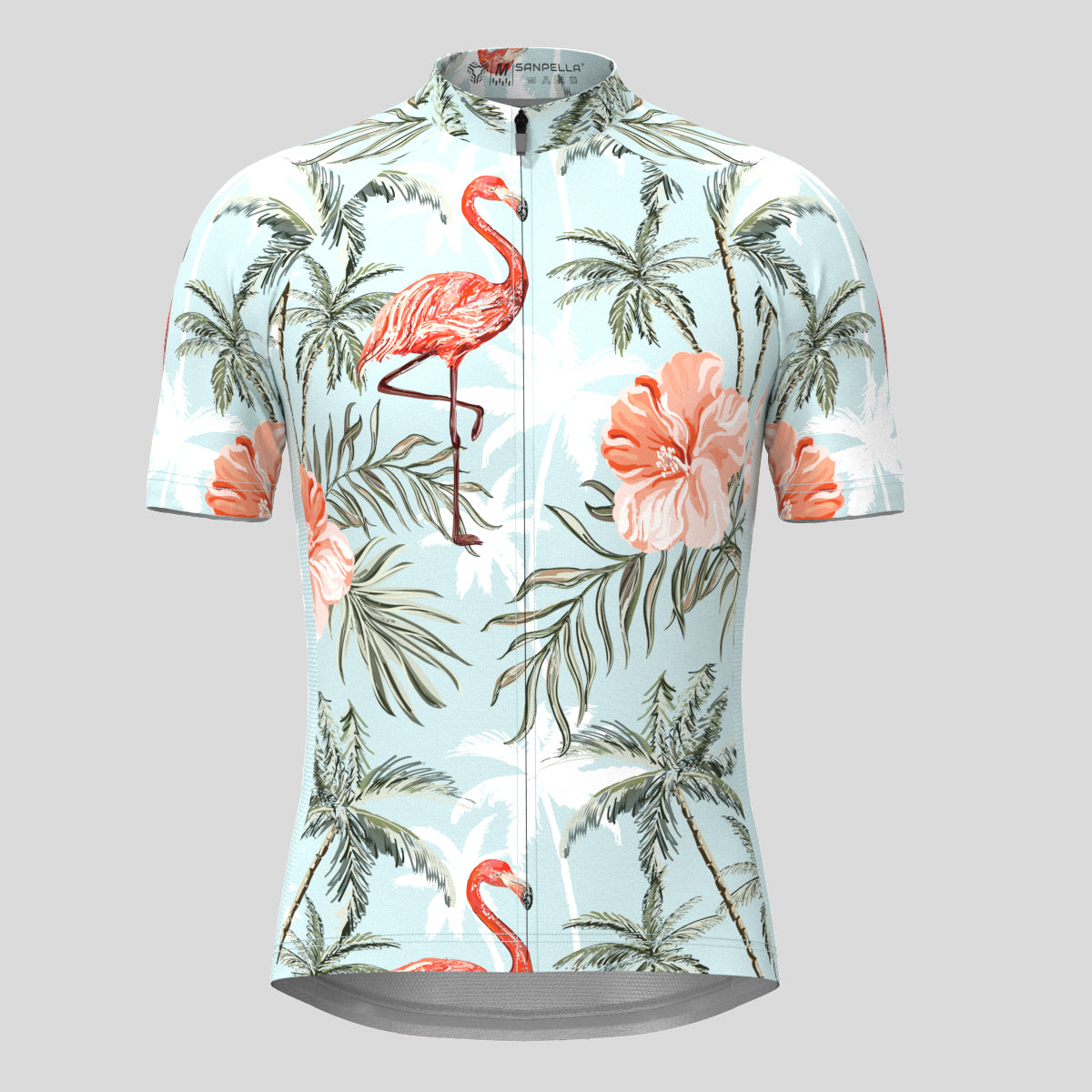 Men's Flamingo & Tropical Hawaiian Cycling Jersey