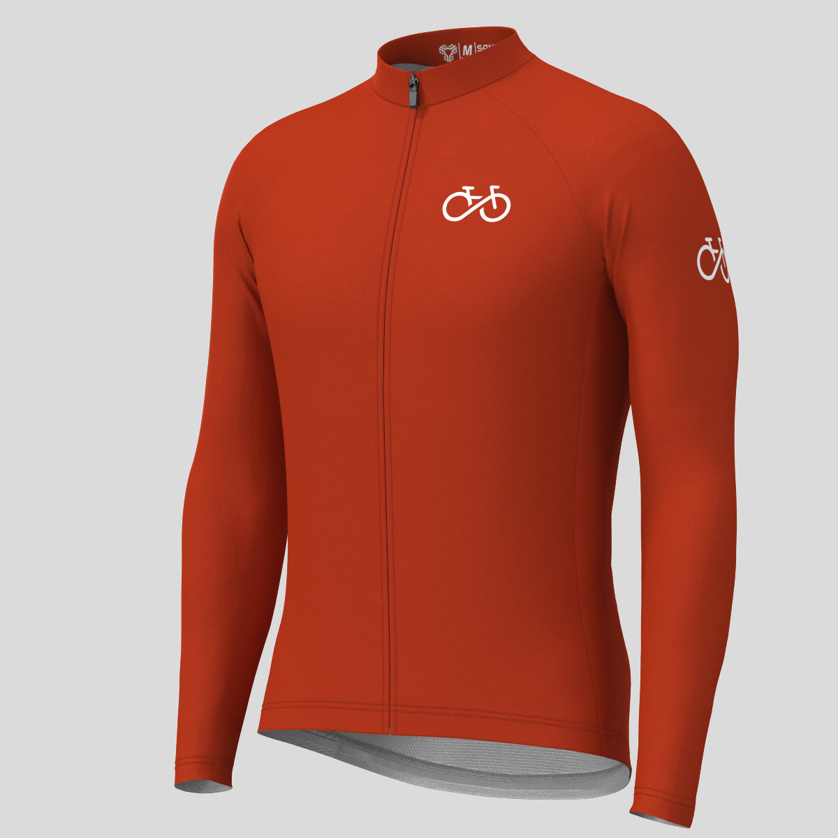 Men's Ride Forever LS Cycling Jersey - Brick