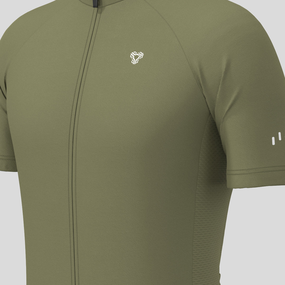Men's Minimal Solid Cycling Jersey -Olive