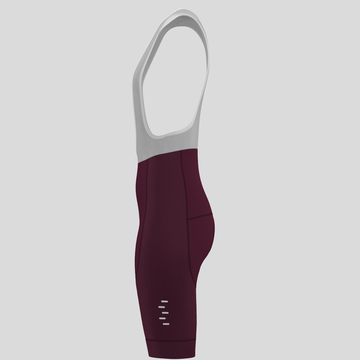Minimal Solid Women's Bib Shorts - Burgundy