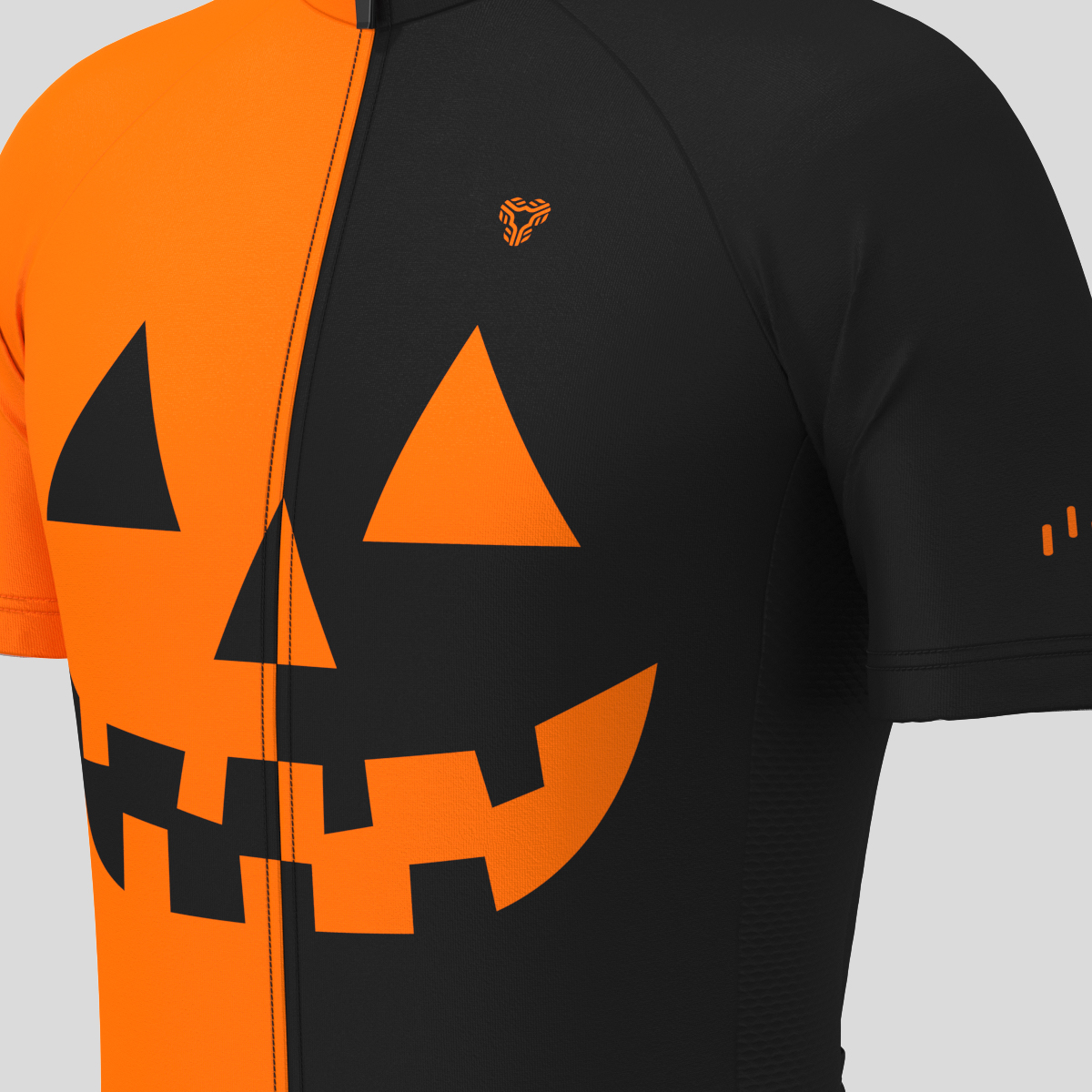 Halloween Pumpkin Face Men's Cycling Jersey Sanpella.cc