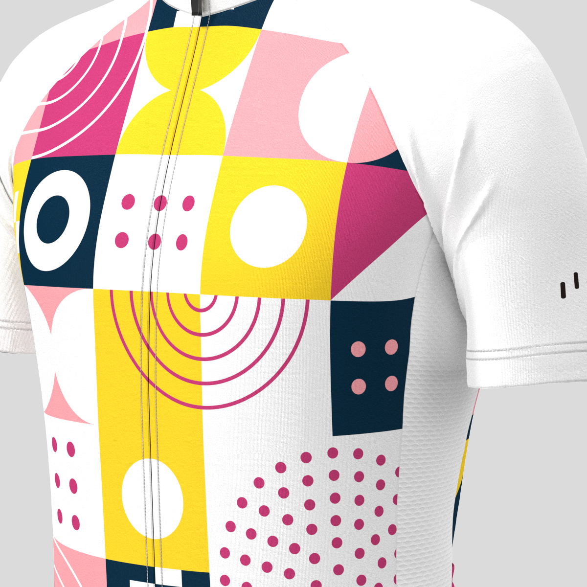 Abstract Geometric Men's Cycling Jersey - Purple