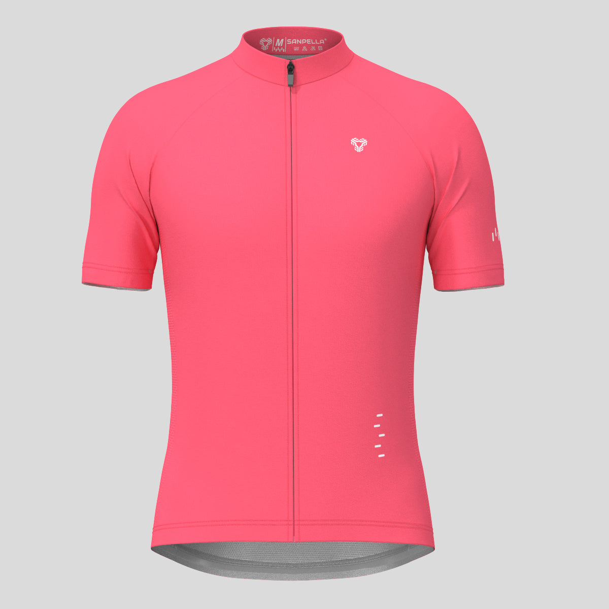 Men's Minimal Solid Cycling Jersey -Pink