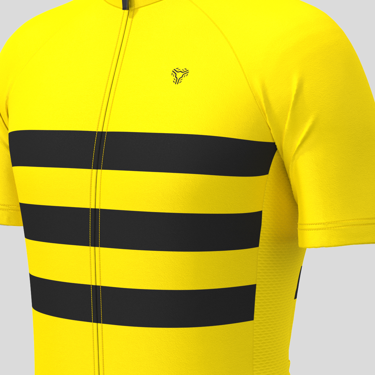 Men's Classic Stripes Cycling Jersey - Maize