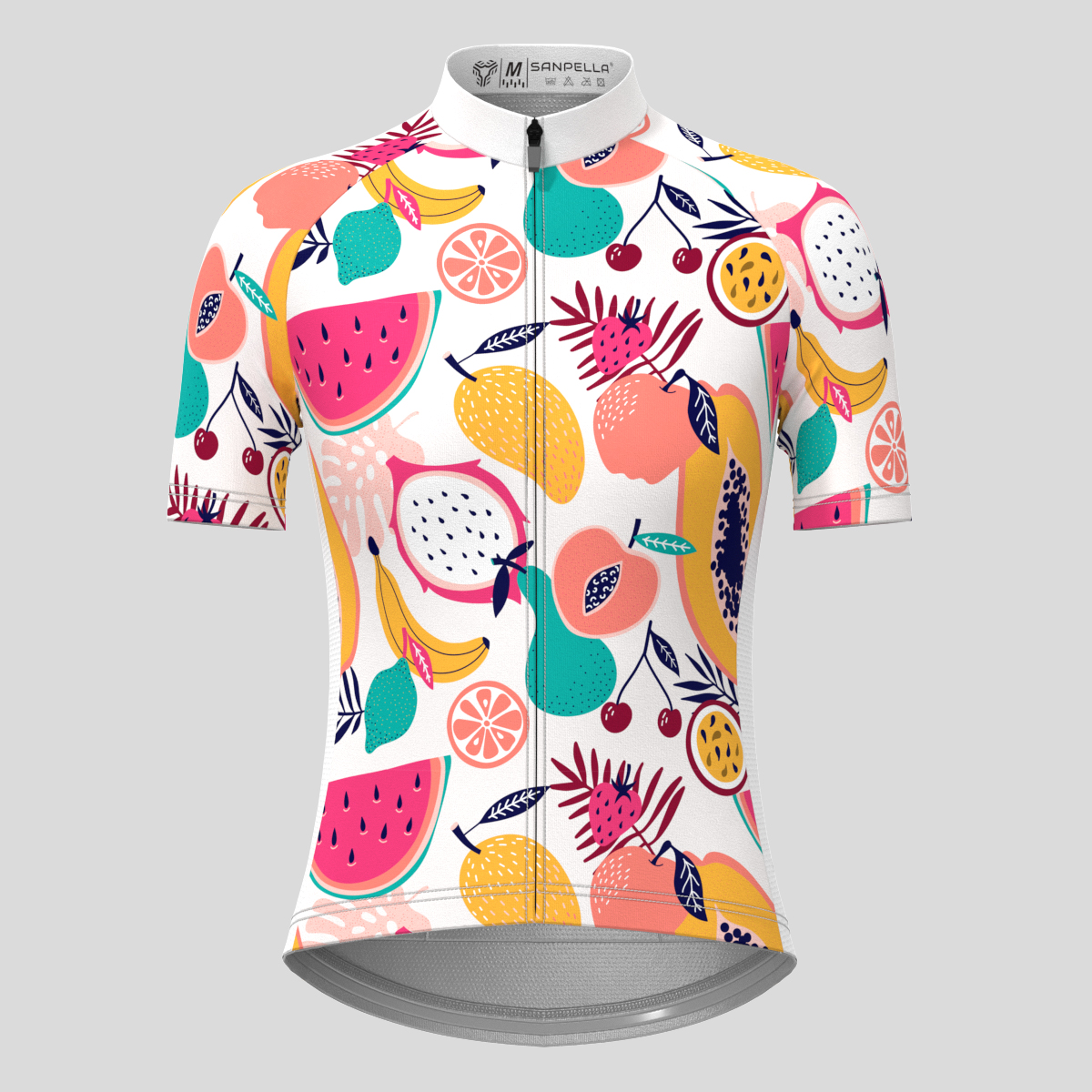 Fresh Tropical Fruit Print Women's Cycling Jersey