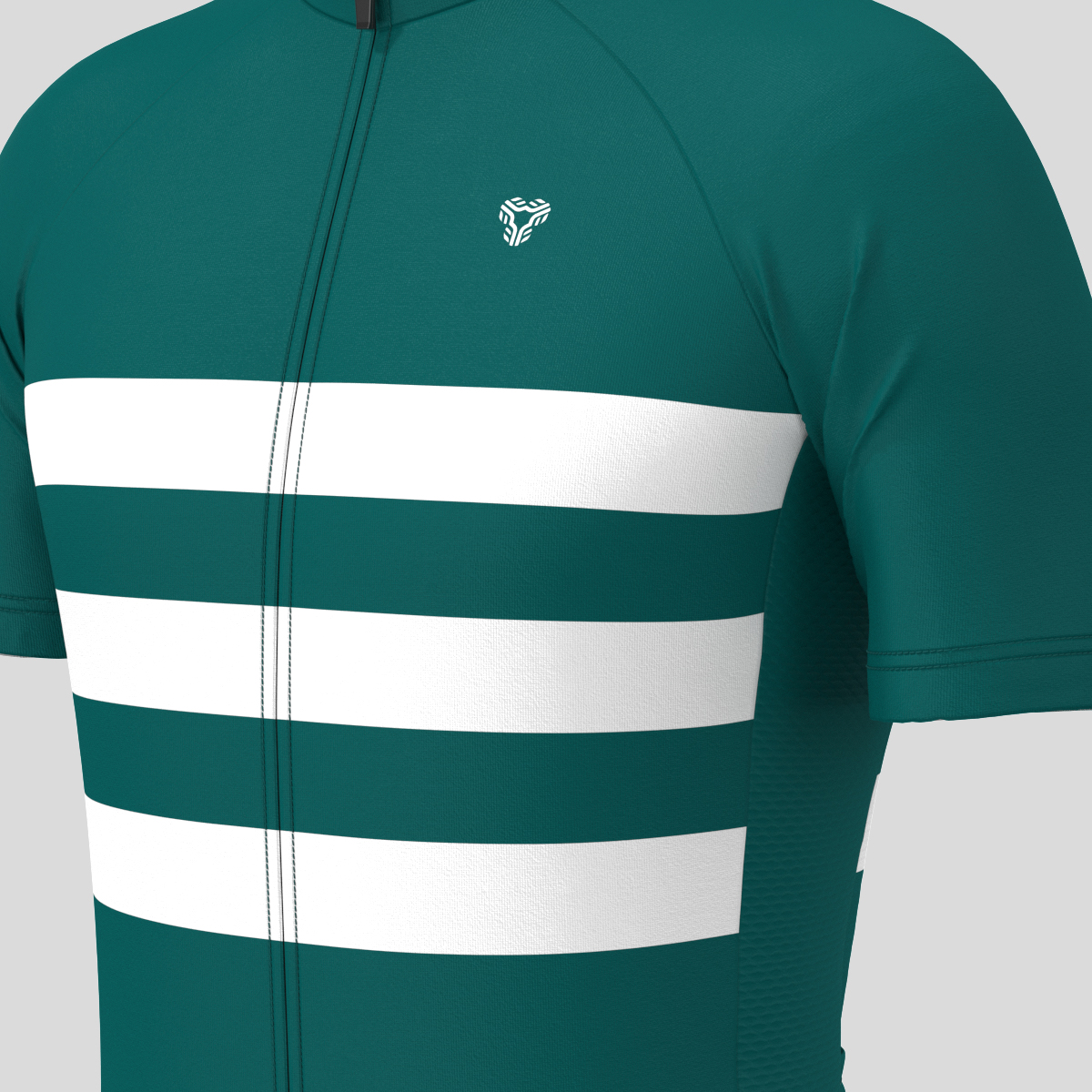 Men's Classic Stripes Cycling Jersey - Midnight/White