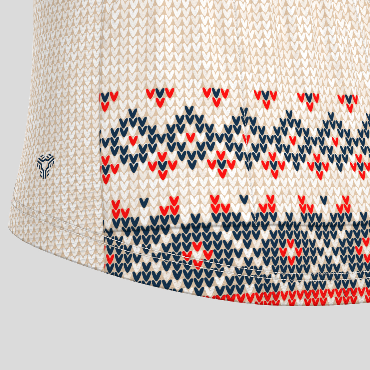 XMAS Ugly Sweater Themed Men's Cycling Jersey - Beige