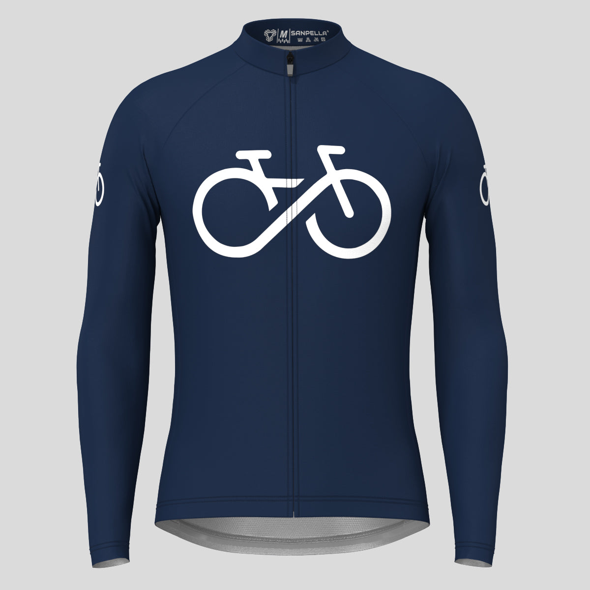 Bike Forever Men's LS Cycling Jersey - Navy