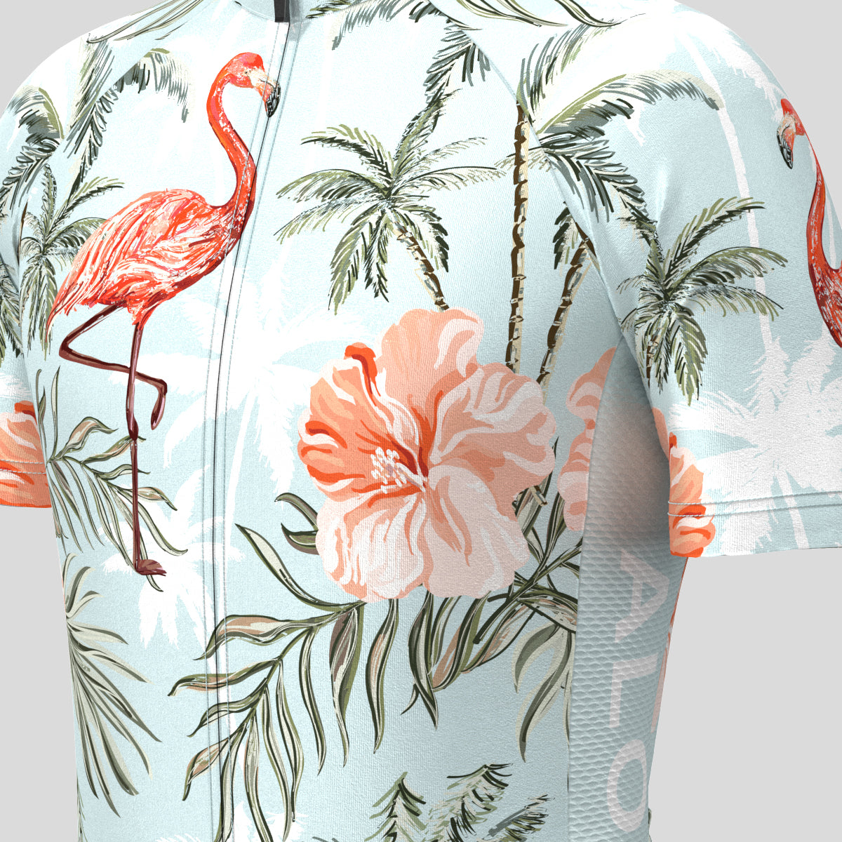 Men's Flamingo & Tropical Hawaiian Cycling Jersey