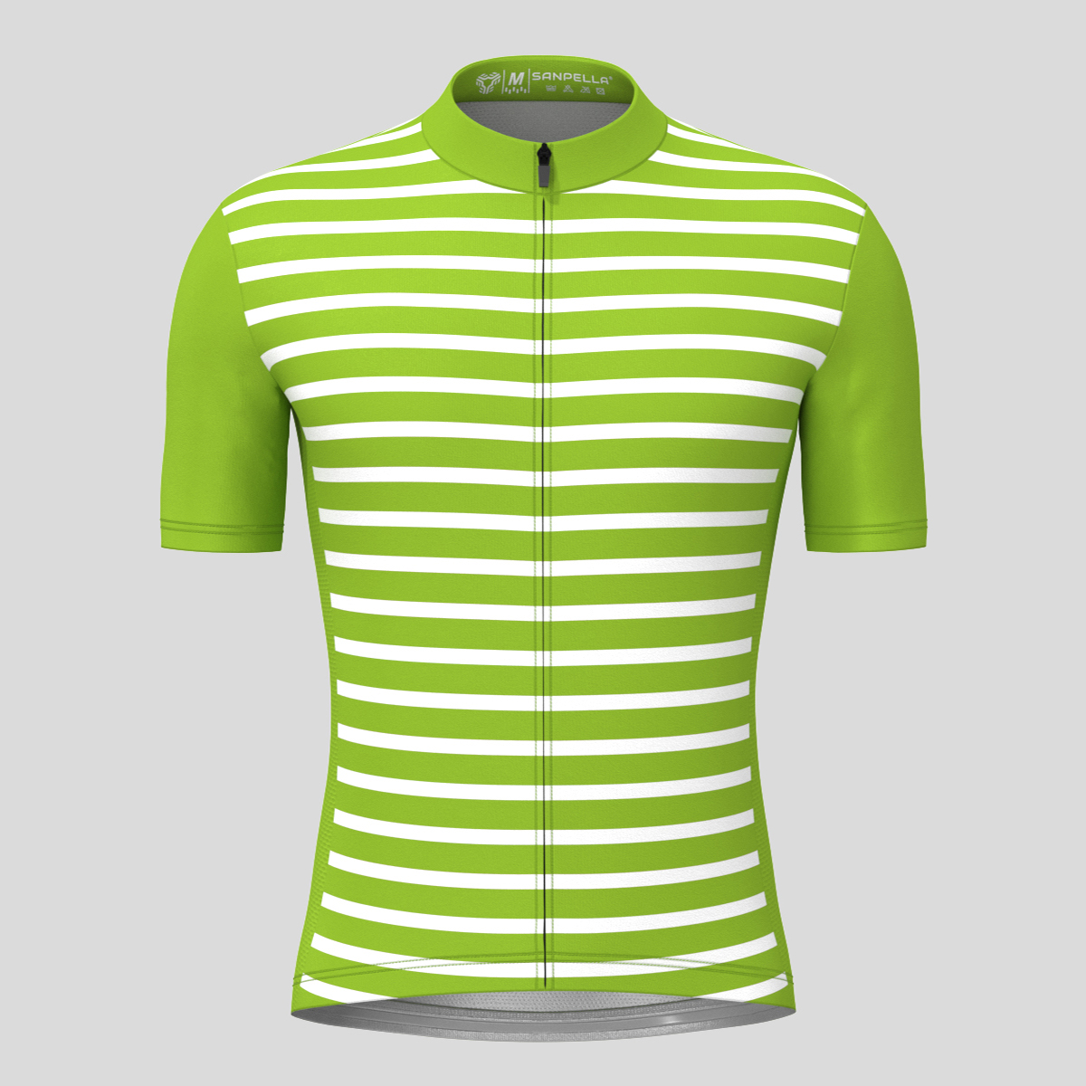 Minimal Stripes Men's Cycling Jersey - Wasabi