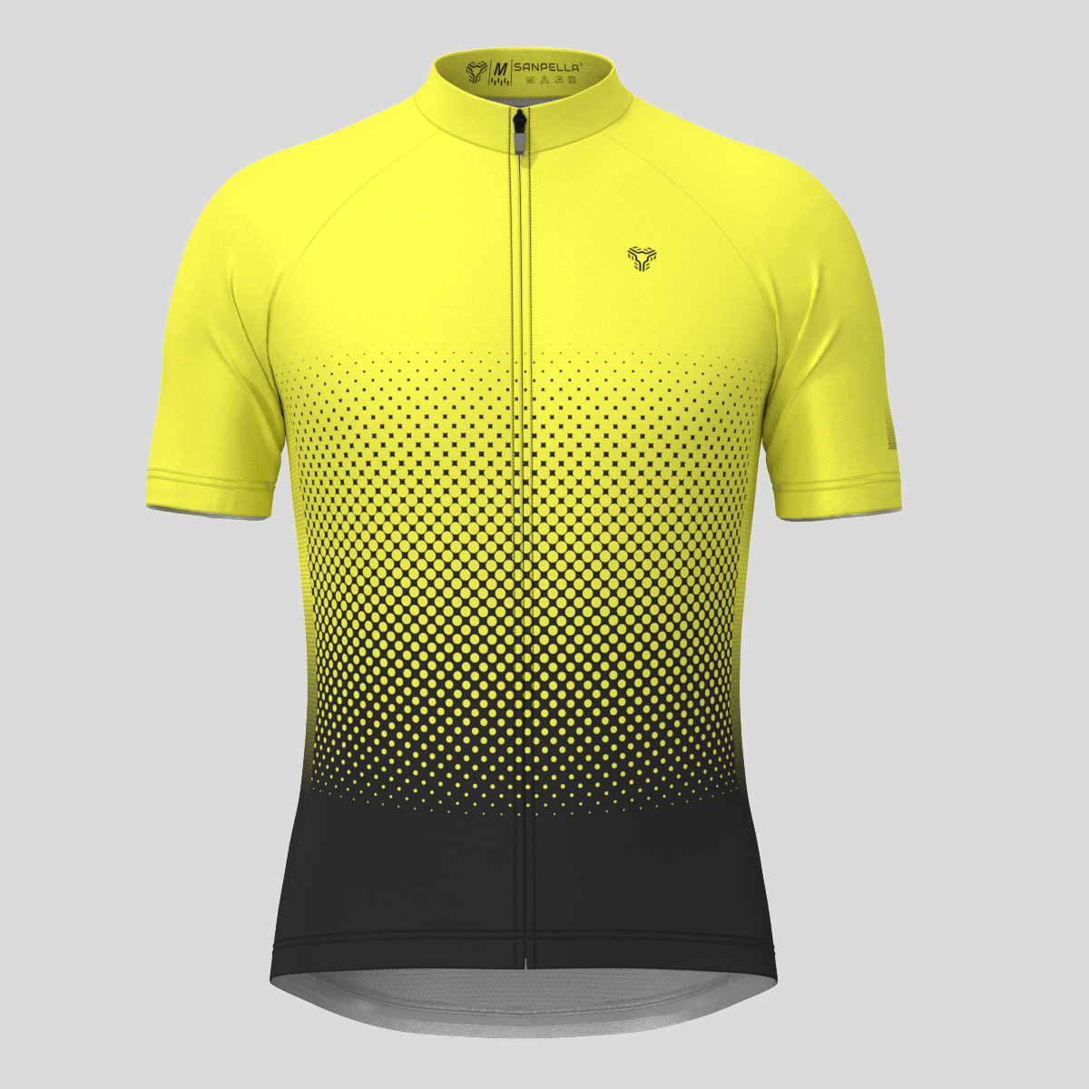 Polka Dot Gradient Men's Cycling Jersey - Yellow