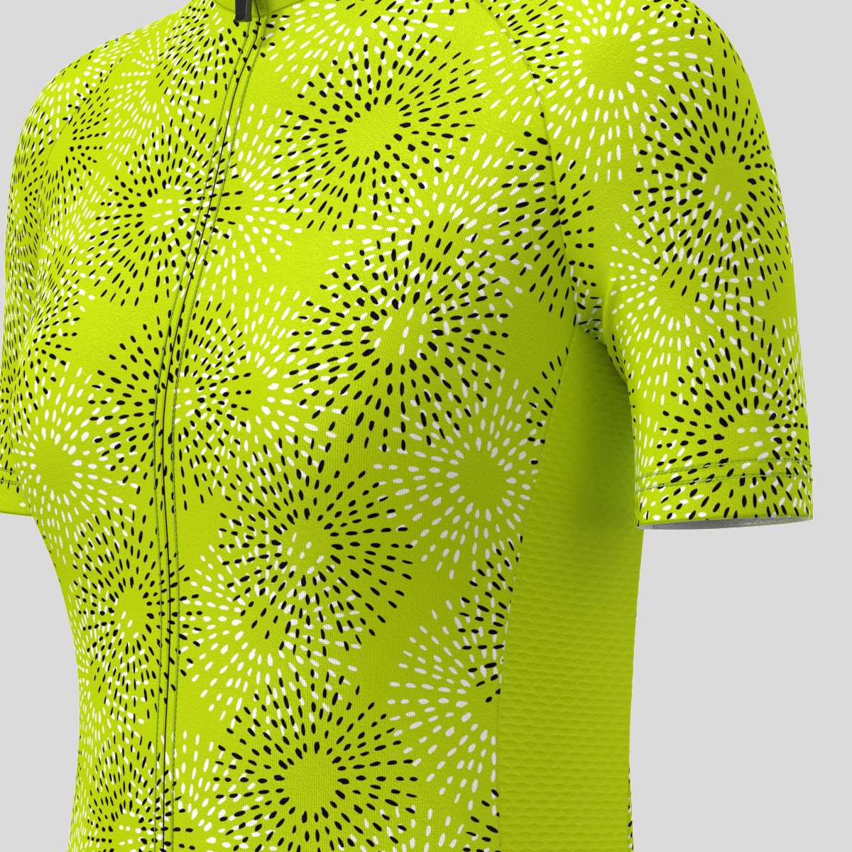 Abstract Irregular Kiwi Print Women's Cycling Jersey
